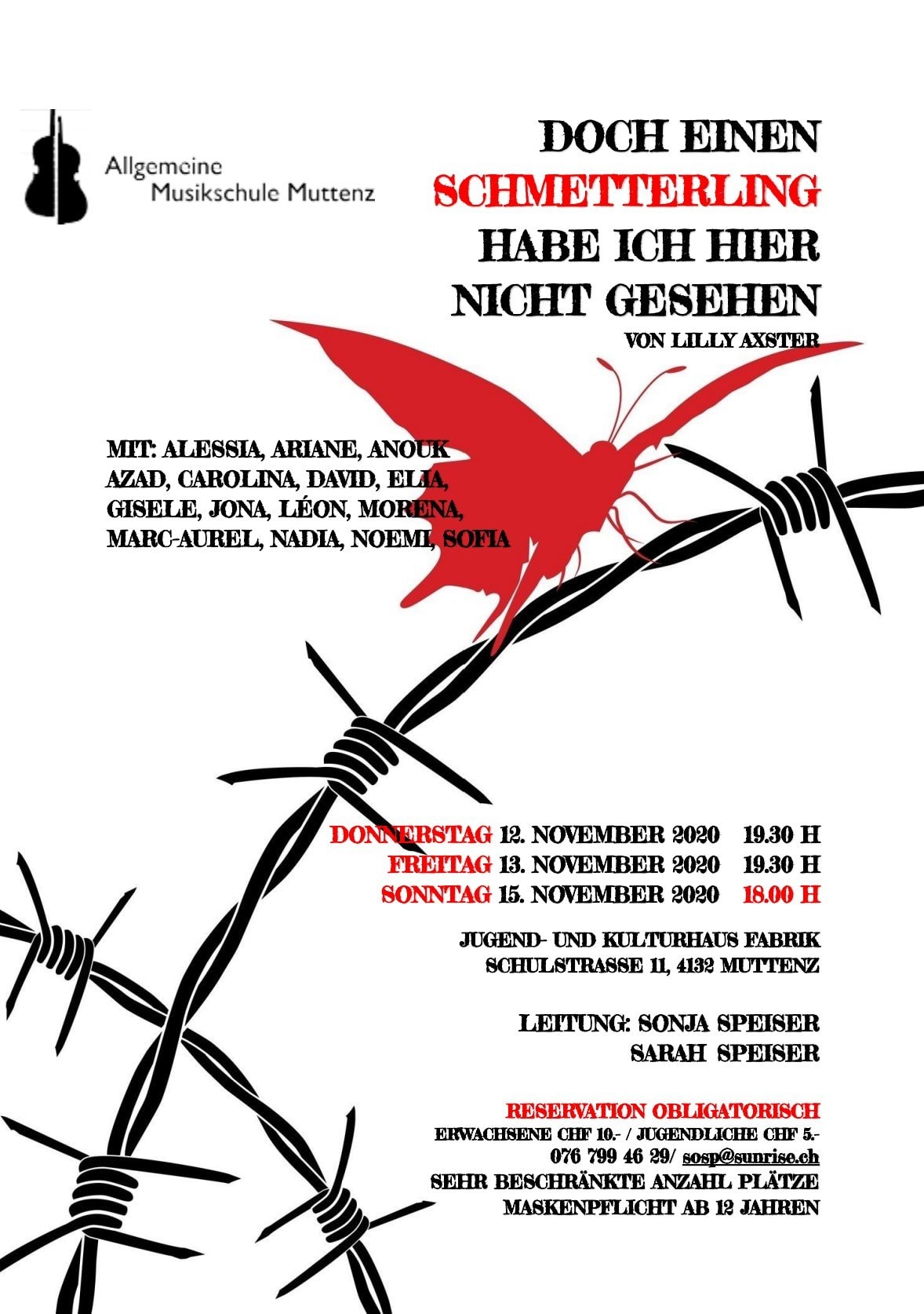 2020 Flyer Theater Schmetterlinge